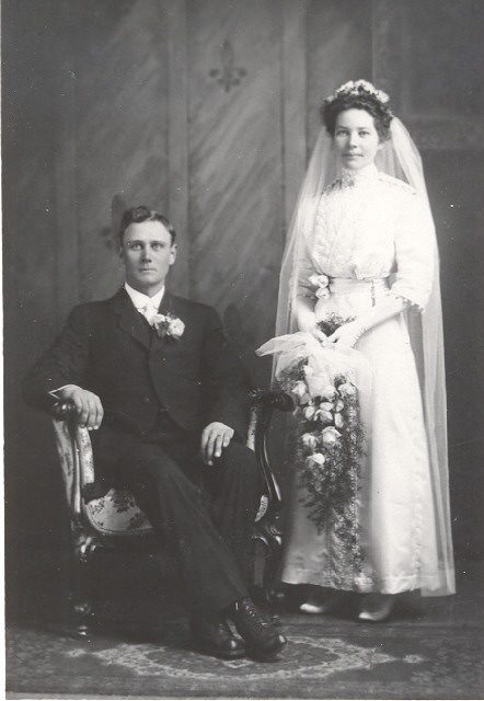John F Uden and Anna A Augusting wedding photo